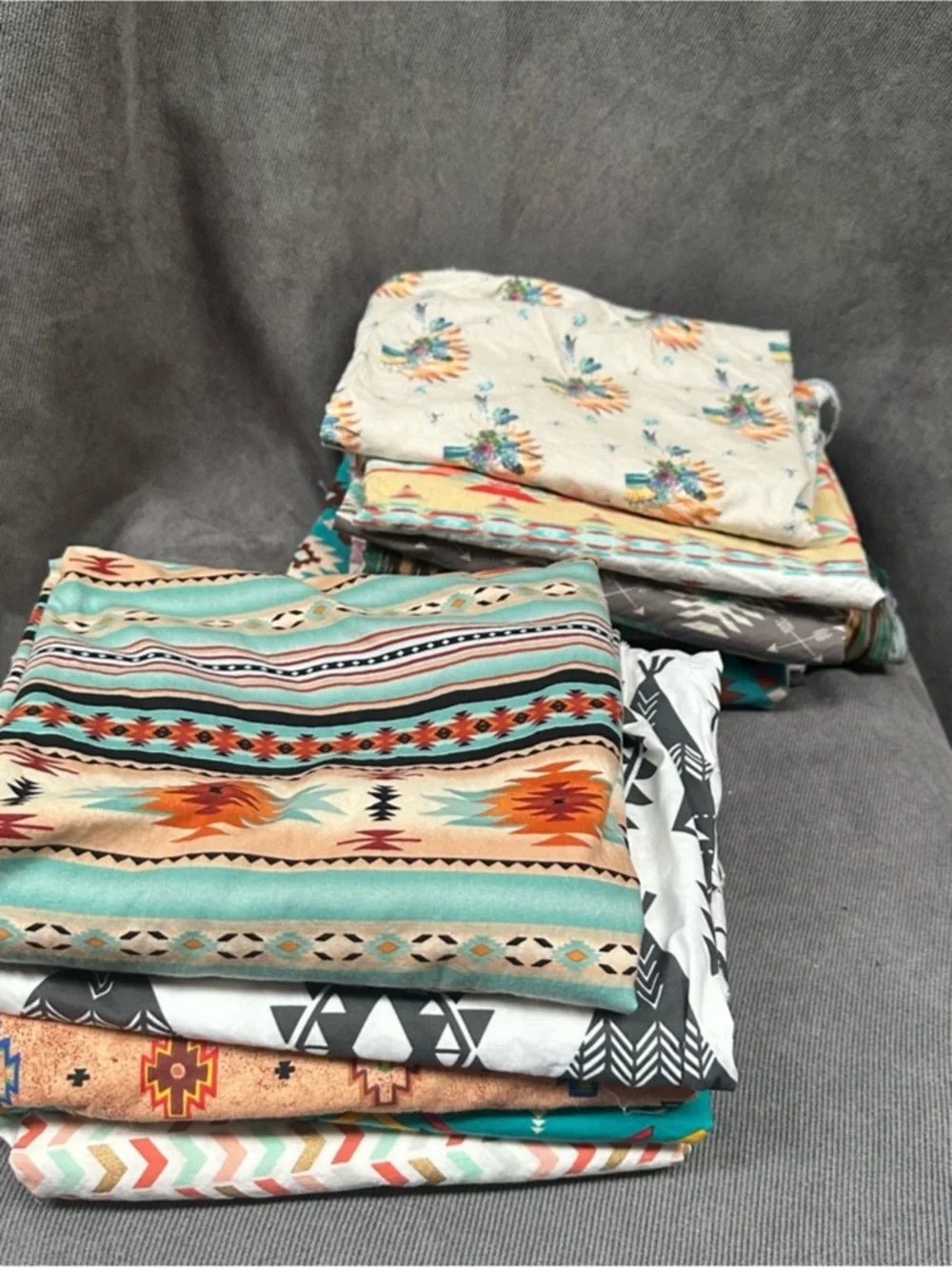 Southwest print fabric lot western
